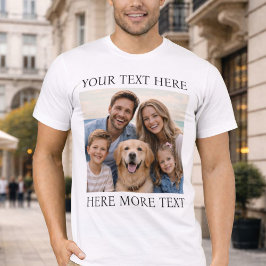 Personalized Photo and Text Or Name Elegant Serif T-Shirt
