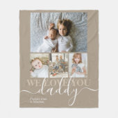 Personalized Photo and Text Photo Collage Fleecedecke (Vorderseite)