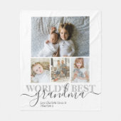 Personalized Photo and Text Photo Collage Fleecedecke (Vorderseite)