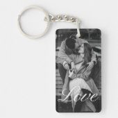 Personalized Photo and Text Photo Collage Keychain Schlüsselanhänger (Vorderseite)