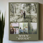 Personalized Photo and Text Photo Collage Künstlicher Leinwanddruck<br><div class="desc">Make a Personalized Photo keepsake wall art  - Faux Wrapped Canvas Print from Ricaso - add your own photos and text - photo collage keepsake gifts</div>