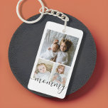 Personalized Photo and Text Photo Collage Schlüsselanhänger<br><div class="desc">Make a Personalized Photo keepsake keychain from Ricaso - add your own photos and text - photo collage keepsake gifts</div>