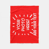 Personalized photo and text Simple Fleecedecke (Vorderseite)