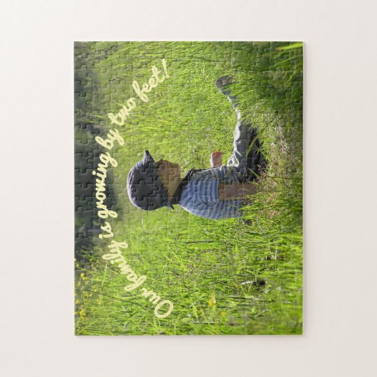 Personalized Photo Baby Announcement Jigsaw Puzzle (Vertikal)
