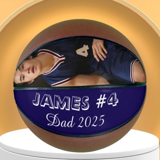 Personalized Photo Basketball for new dad