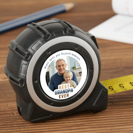 Personalized Photo Best Grandpa Ever   Maßband