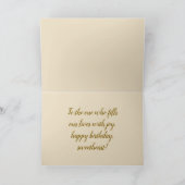 Personalized Photo Birthday Card —Floral frame Dankeskarte (Innenseite)