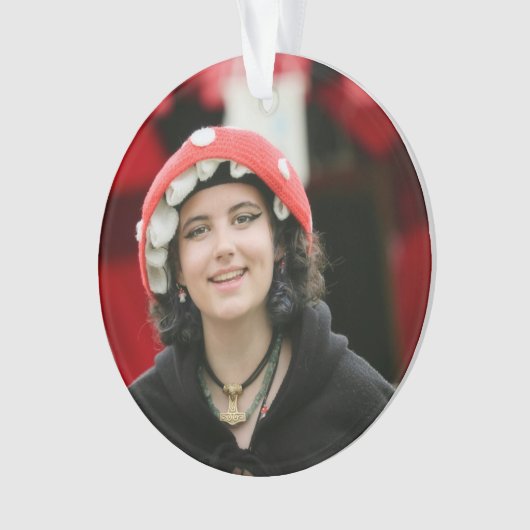 Personalized Photo & Birthday Message Ornament (Vorderseite)