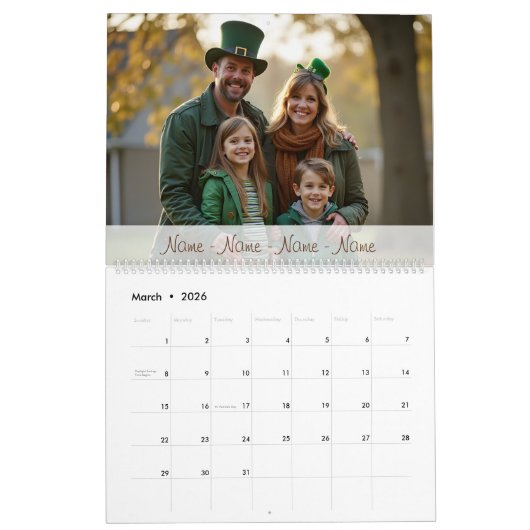 Personalized Photo Calendar Kalender (Mär 2026)
