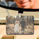 Personalized Photo Car Air Freshener Autolufterfrischer<br><div class="desc">Personalize any shape air freshener with your favorite photo and CHANGE our LOVE text to anything! TIP: Put your text between the squares to retain the text swashes. Select your favorite scent, too. This air freshener makes affordable gifts for family, friends or create for yourself - great party favors, too!...</div>