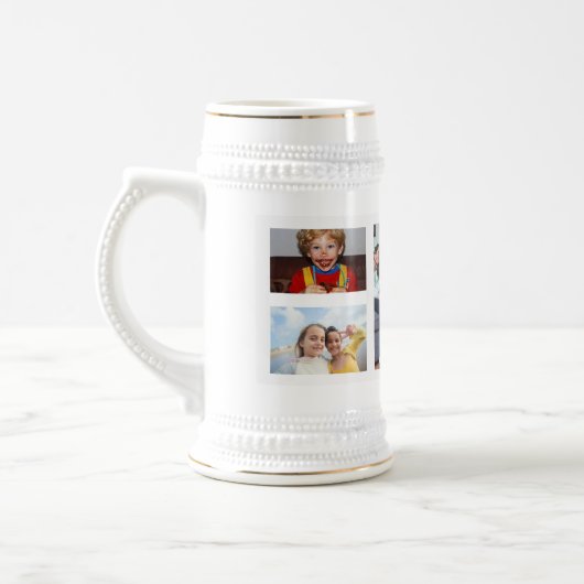 Personalized Photo Christmas Collage Beer Stein Bierglas (Links)