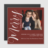 Personalized Photo Christmas Magnetic Card Magnetkarte (Vorne/Hinten)
