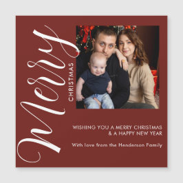 Personalized Photo Christmas Magnetic Card Magnetkarte