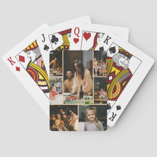 Personalized Photo Cllage Playing Cards Spielkarten (Rückseite)