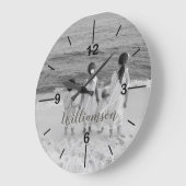 Personalized Photo Clock Customized with Name Große Wanduhr (Winkel)