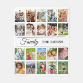 Personalized Photo Collage Blanket Photo Fleecedecke (Vorderseite)
