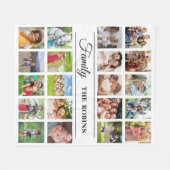Personalized Photo Collage Blanket Photo Fleecedecke (Vorderseite (Horizontal))