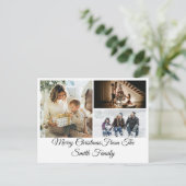 Personalized Photo Collage Feiertagspostkarte (Stehend Vorderseite)