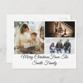 Personalized Photo Collage Feiertagspostkarte (Vorne/Hinten)