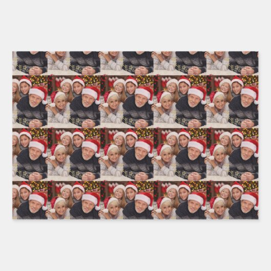 Personalized Photo Collage Geschenkpapier Set (Vorderseite 2)