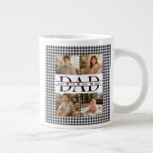 Personalized Photo Collage & Kids' Names "DAD" Jumbo-Tasse (Rechts)