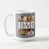 Personalized Photo Collage & Kids' Names "DAD" Kaffeetasse (Links)