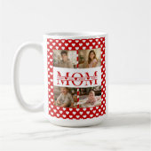 Personalized Photo Collage Mom Heart & Kids Name Kaffeetasse (Links)