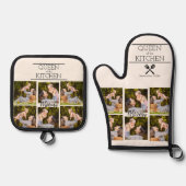 Personalized Photo Collage Oven Mitt & Pot Holder Ofenhandschuh & Topflappen-Set (Vorderseite)