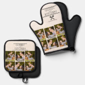 Personalized Photo Collage Oven Mitt & Pot Holder Ofenhandschuh & Topflappen-Set (Vorderseite/Rückseite)