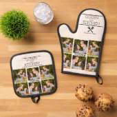 Personalized Photo Collage Oven Mitt & Pot Holder Ofenhandschuh & Topflappen-Set (Oben Unten)