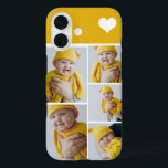 Personalized Photo Collage With Heart iPhone 16 Hülle<br><div class="desc">Make a Personalized Photo keepsake phone case with love heart detail from Ricaso - add your own photographs - photo collage keepsake gifts

available for many styles - choose your option in the drop down menu</div>