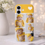Personalized Photo Collage With Heart iPhone 16 Hülle<br><div class="desc">Make a Personalized Photo keepsake phone case with love heart detail from Ricaso - add your own photographs - photo collage keepsake gifts

available for many styles - choose your option in the drop down menu</div>