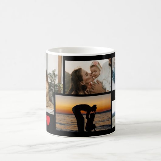 Personalized Photo Collage with Heartfelt Message Kaffeetasse (Mittel)