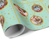 Personalized Photo - Custom Family Holiday Geschenkpapier (Rolleneckpunkt)