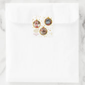 Personalized Photo - Custom Family Holiday Quadratischer Aufkleber (Tasche)