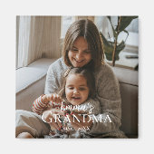 Personalized Photo & Custom Text Grandma Since - Magnet (Vorne)