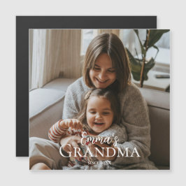 Personalized Photo & Custom Text Grandma Since -  Magnetkarte