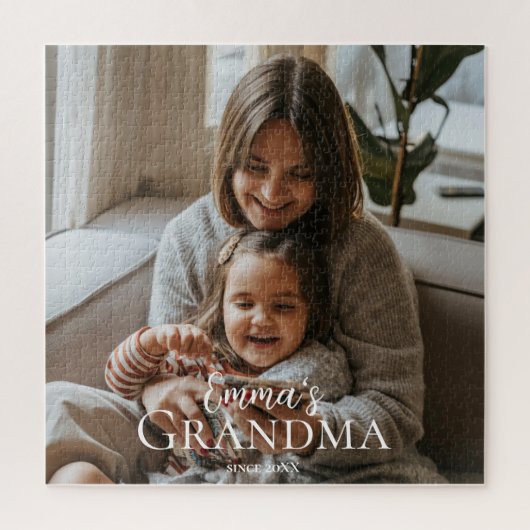 Personalized Photo & Custom Text Grandma Since - Puzzle (Vertikal)