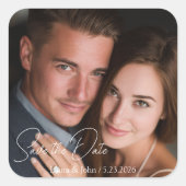 Personalized Photo & Custom Text Wedding Sticker (Vorderseite)