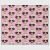 Personalized Photo Face Gift, Birthday Christmas Geschenkpapier (Flach)