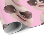 Personalized Photo Face Gift, Birthday Christmas Geschenkpapier (Rolleneckpunkt)