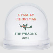 Personalized Photo Family Keepsake Christmas Schneekugeln (Rückseite)