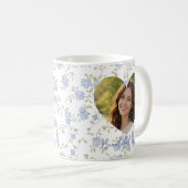 Personalized Photo – Floral Heart Design, Soft Pas Kaffeetasse (VorderseiteRechts)