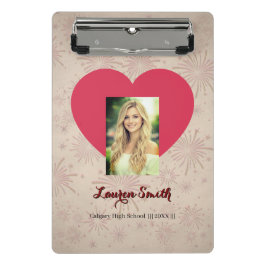 Personalized Photo Font Heart Mini Clipboard Klemmbrett