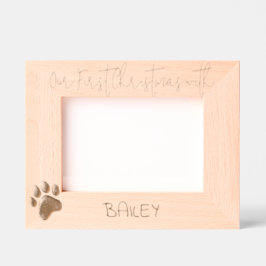 Personalized Photo Frame Dog 1st Christmas, 7 x 5" Geätzte Rahmen