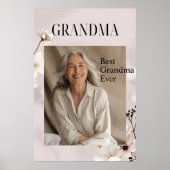 Personalized Photo Gift | Best Grandma Ever Poster (Vorne)