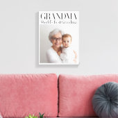 Personalized Photo Gift | World's Best Grandma Leinwanddruck (Insitu (Wohnzimmer))