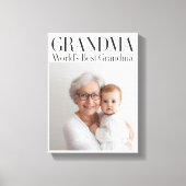 Personalized Photo Gift | World's Best Grandma Leinwanddruck (Vorderseite)