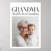 Personalized Photo Gift | World's Best Grandma Poster (Vorne)