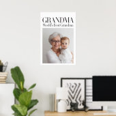 Personalized Photo Gift | World's Best Grandma Poster (Heimbüro)